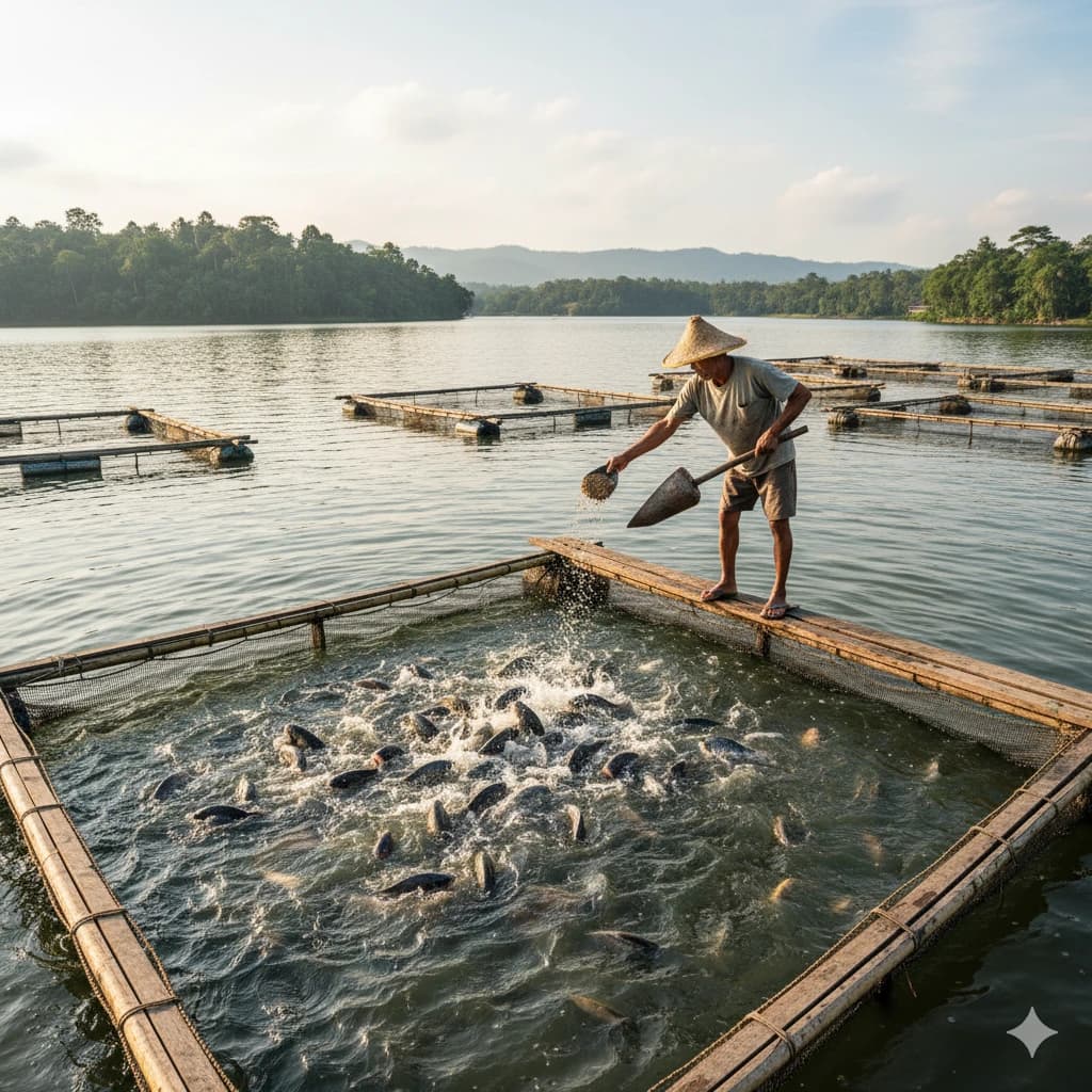 Budidaya ikan di kolam modern